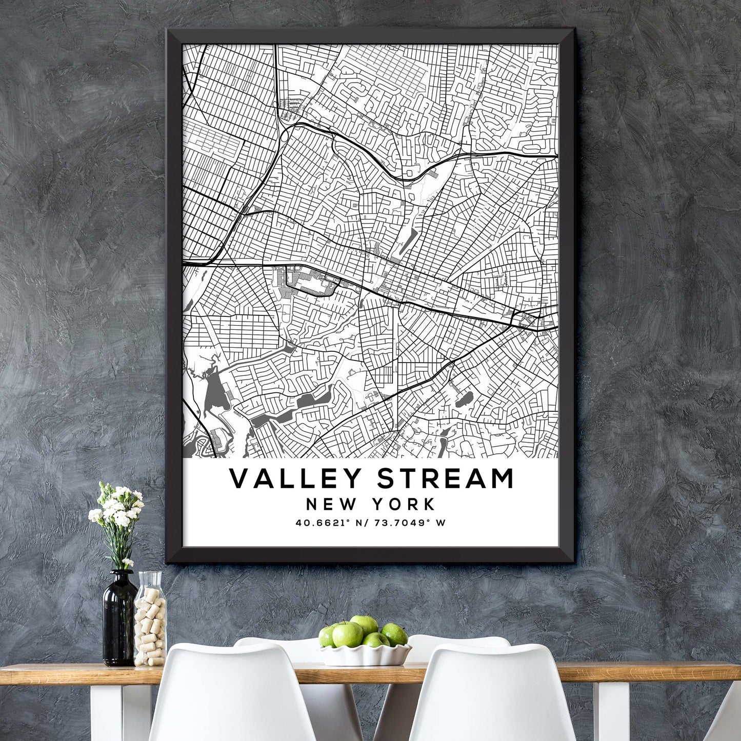 Valley-Stream,New-York Map Print