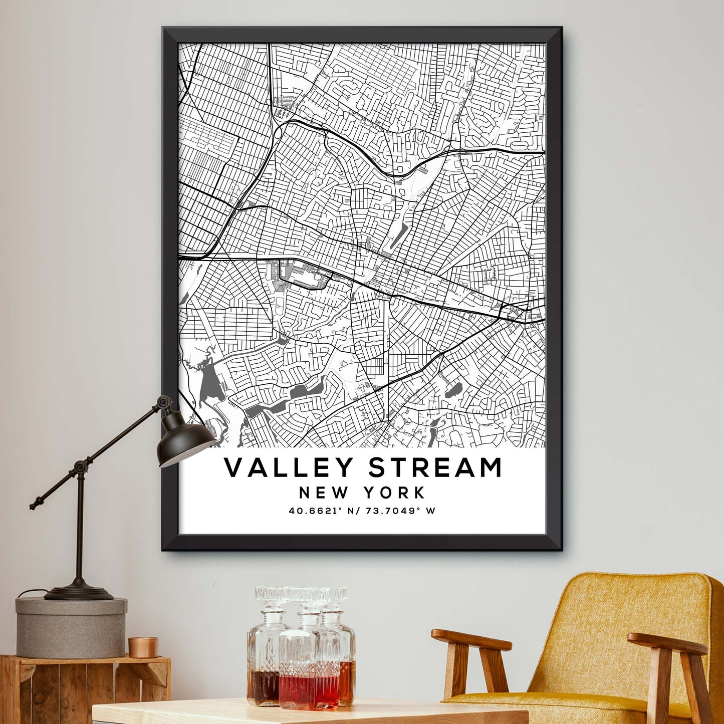 Valley-Stream,New-York Map Print