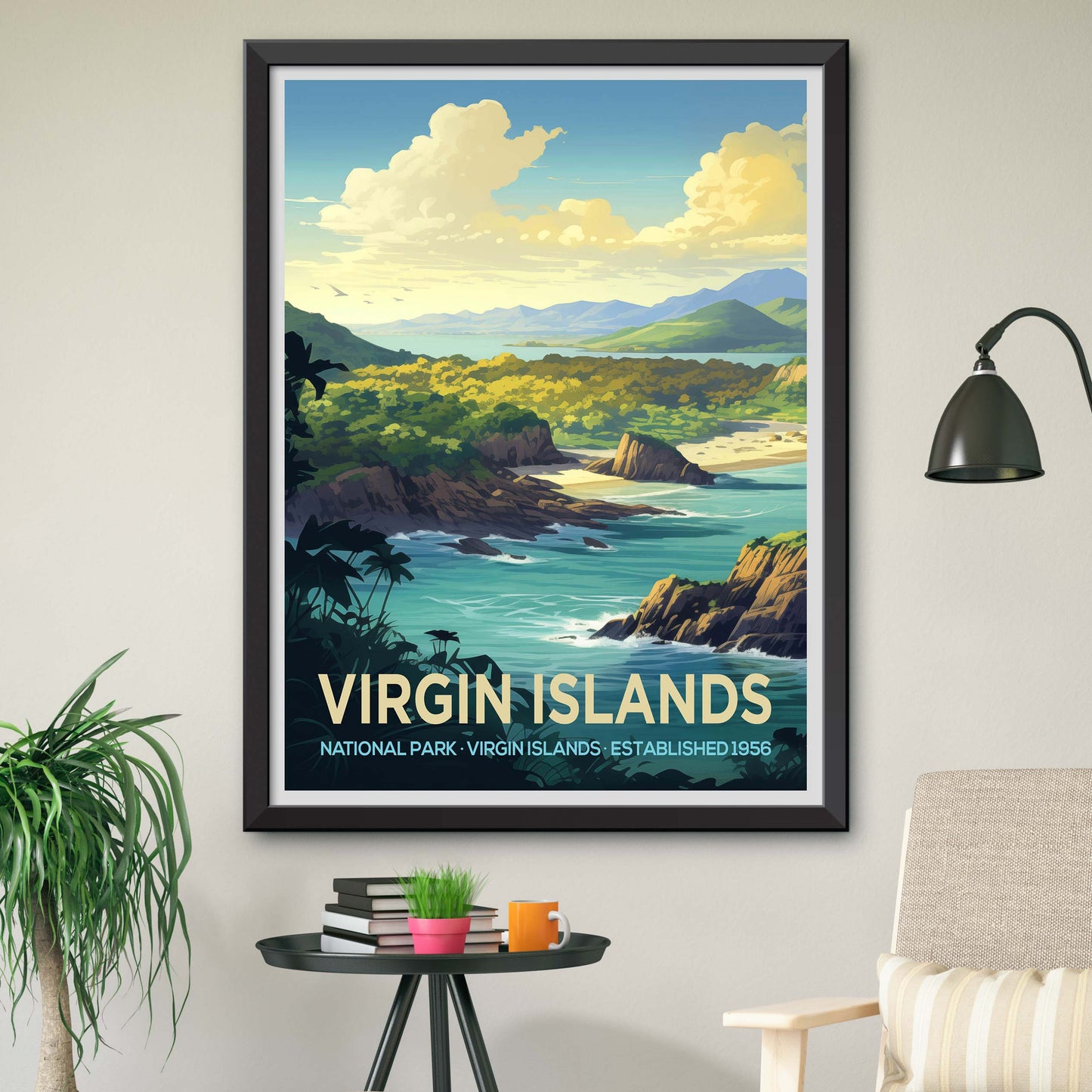 Virgin Islands National Park Vintage-Style Travel Poster