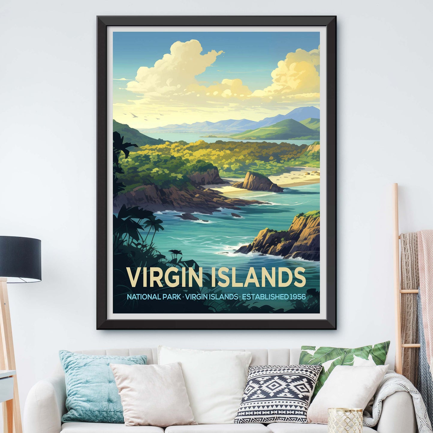 Virgin Islands National Park Vintage-Style Travel Poster