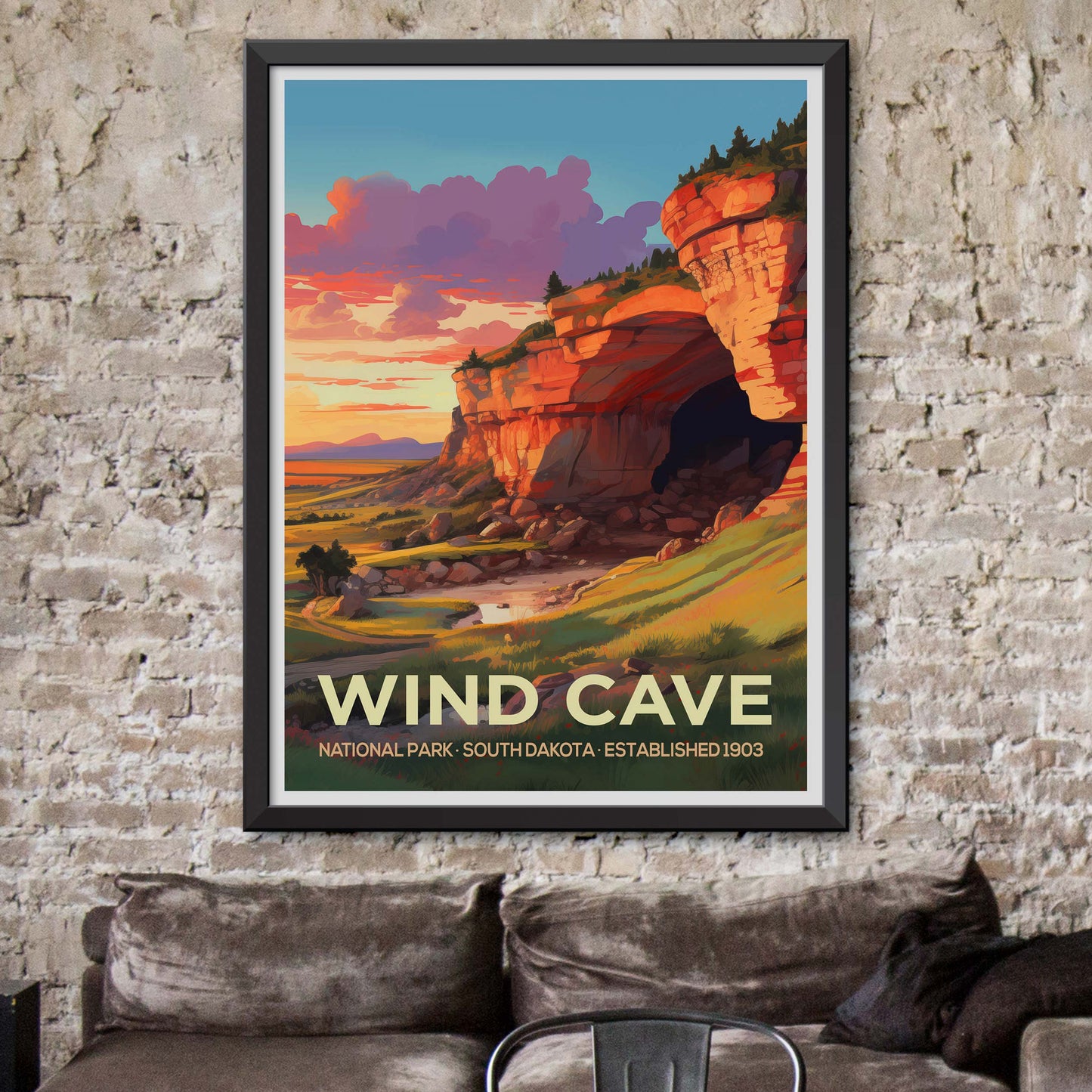 Wind Cave National Park Travel Print