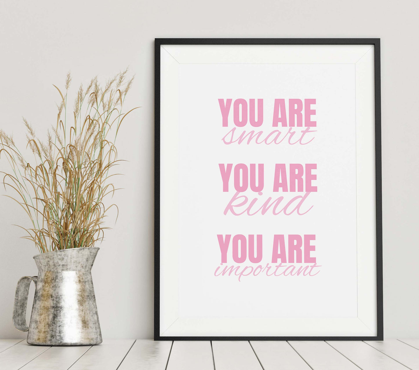 Pink Positive Thoughts Print