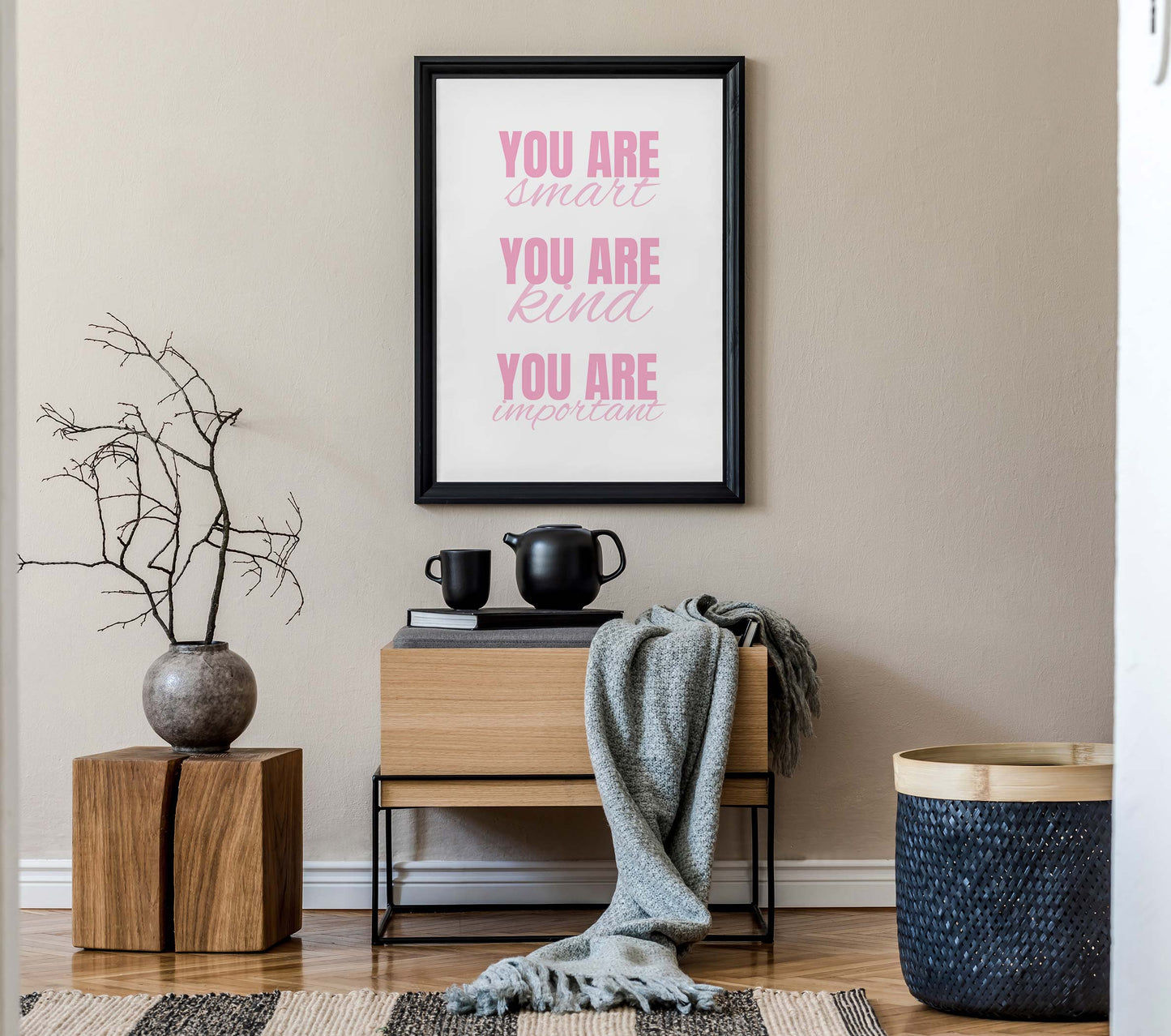 Pink Positive Thoughts Print