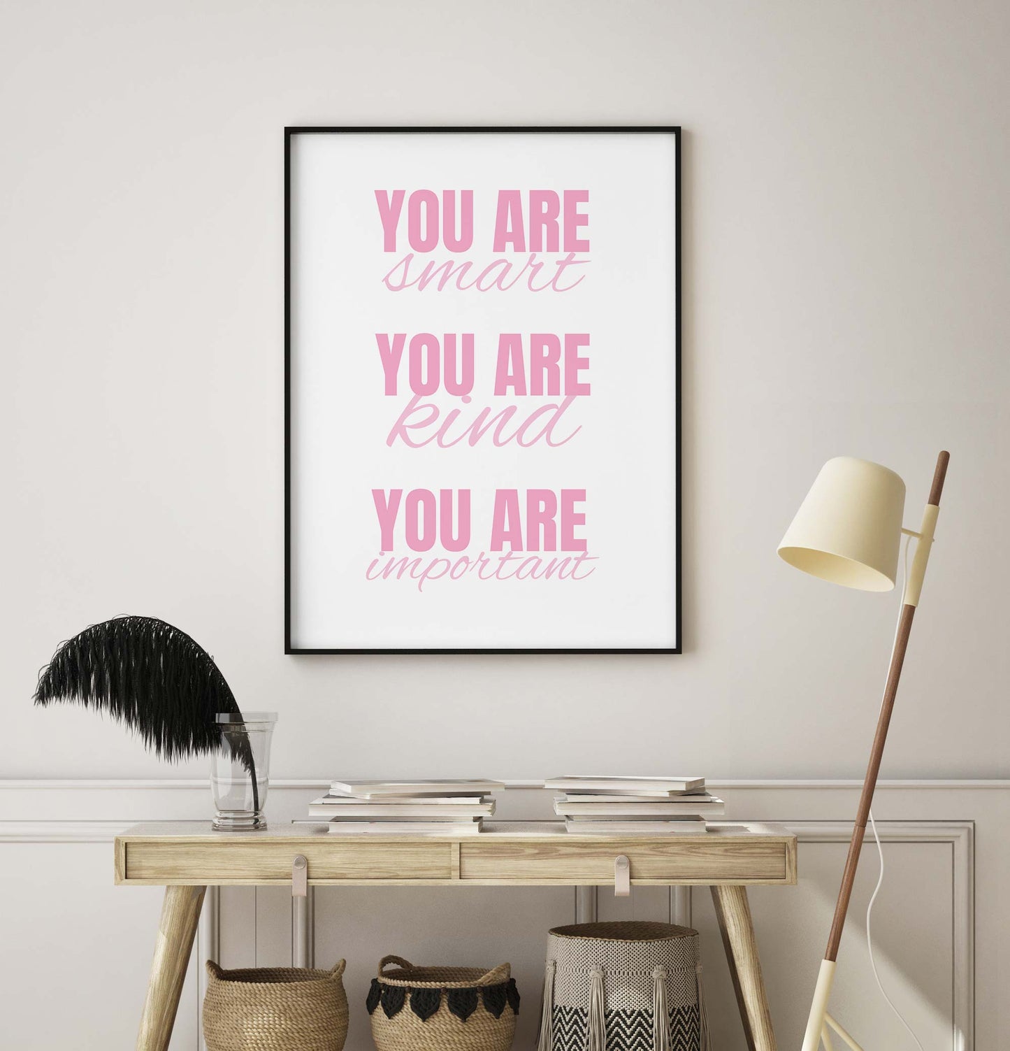 Pink Positive Thoughts Print