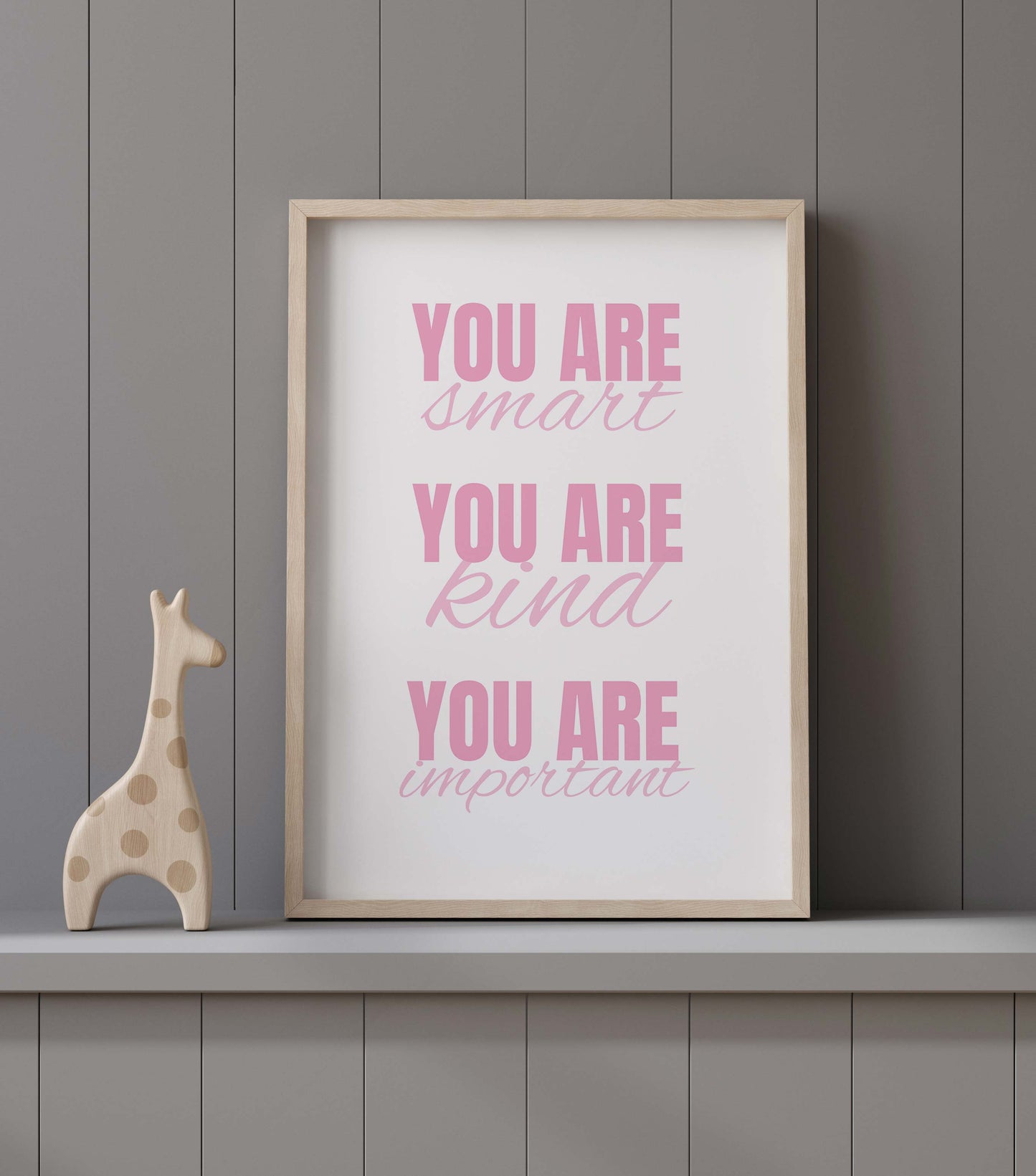 Pink Positive Thoughts Print