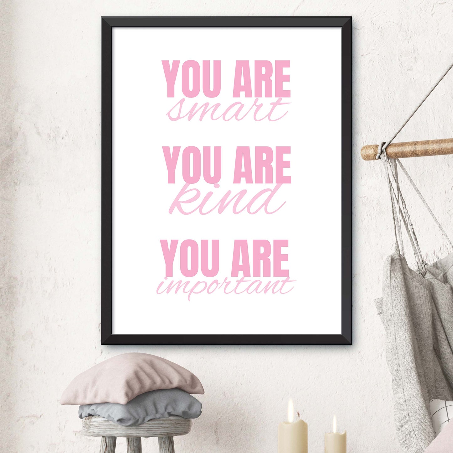 Pink Positive Thoughts Print