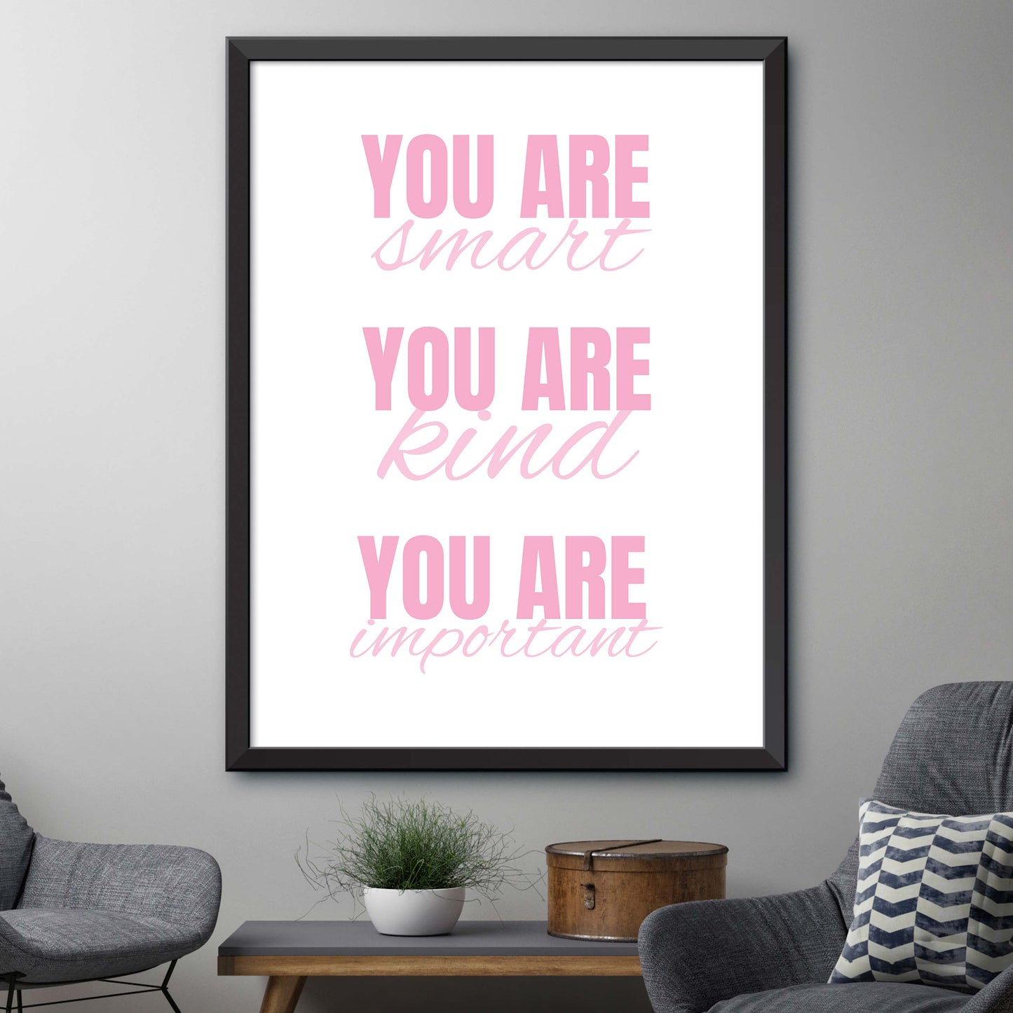 Pink Positive Thoughts Print