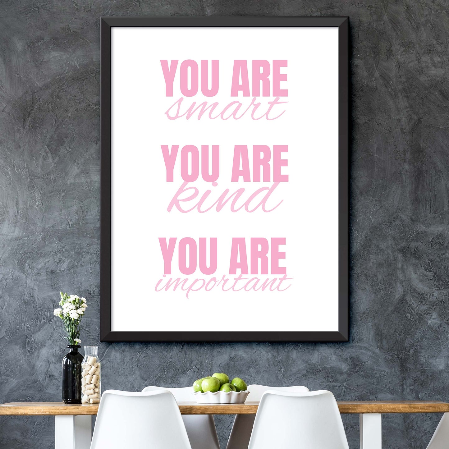 Pink Positive Thoughts Print