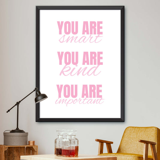 Pink Positive Thoughts Print