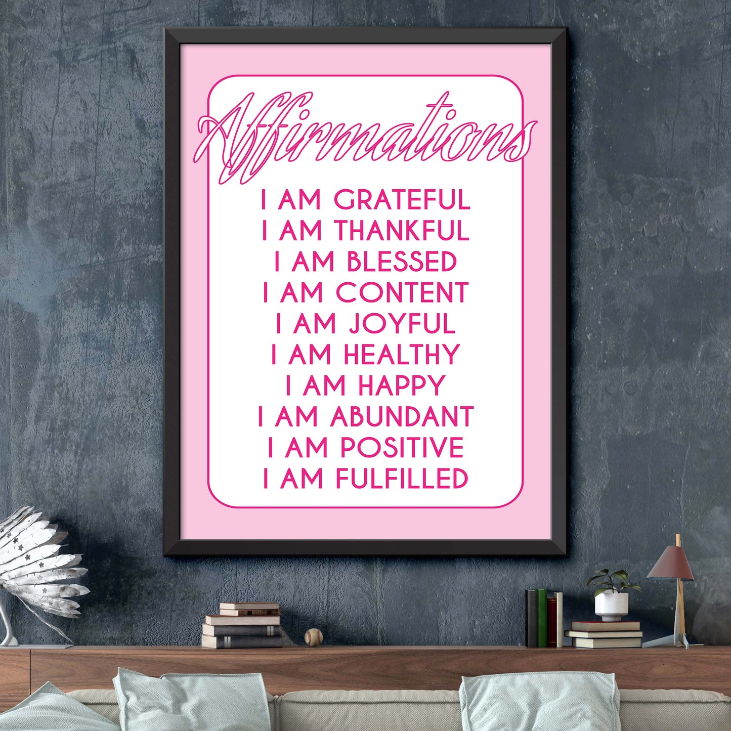 Afirmations I Am Grateful Poster