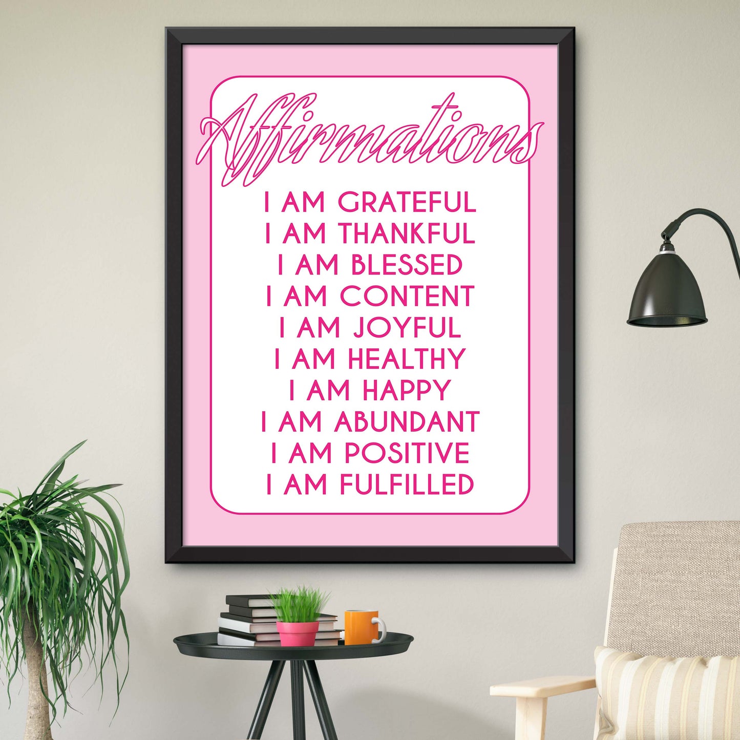 Afirmations I Am Grateful Poster