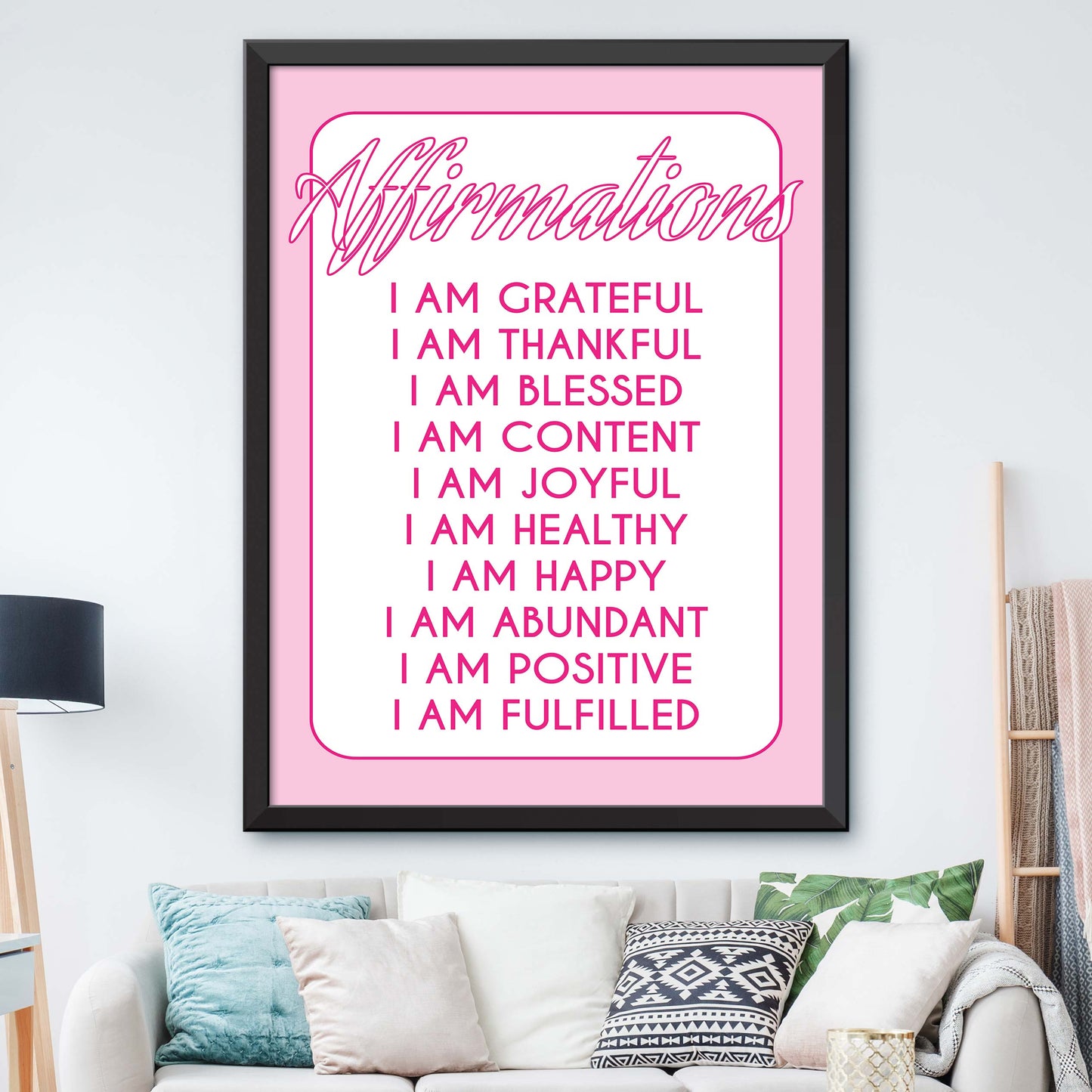 Afirmations I Am Grateful Poster