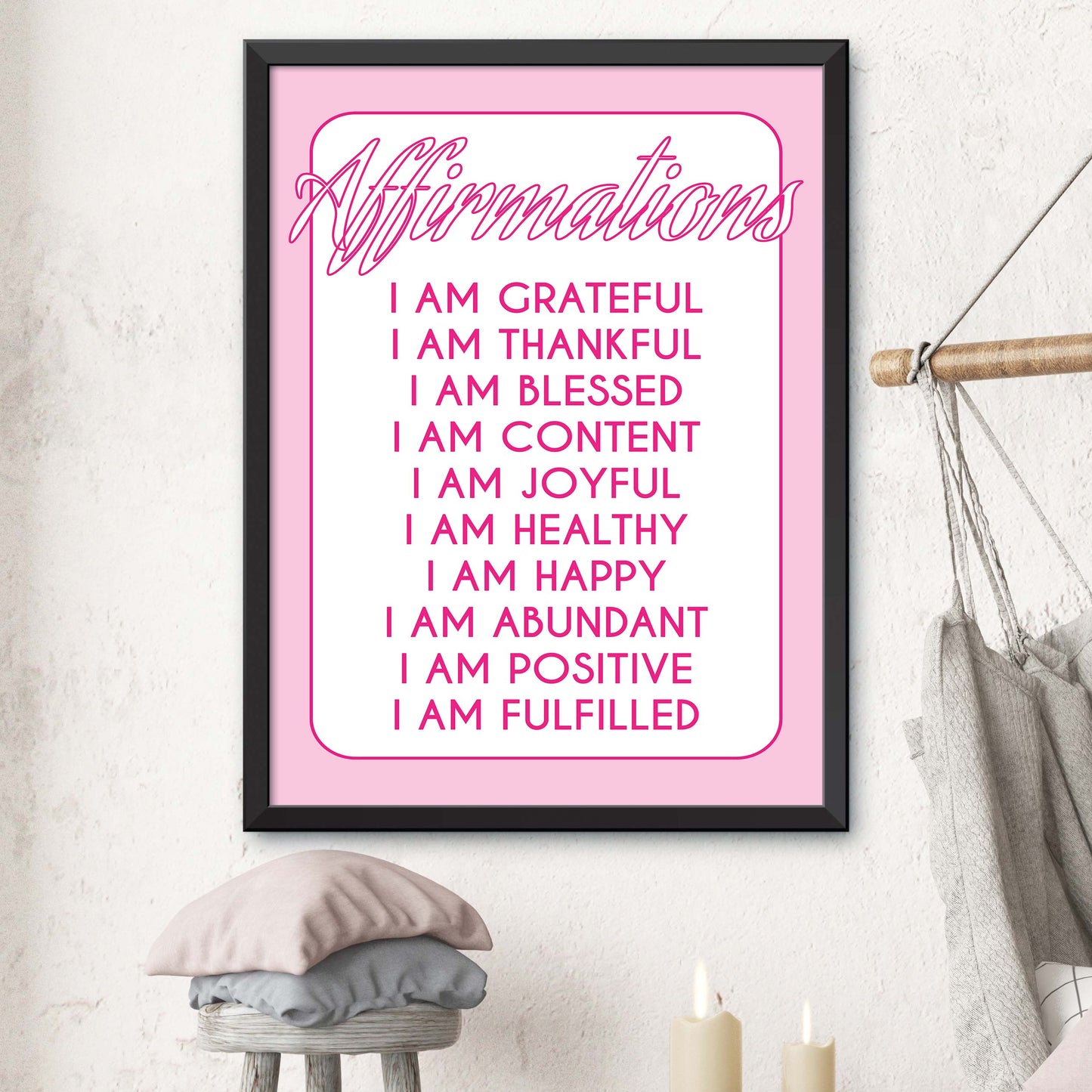 Afirmations I Am Grateful Poster