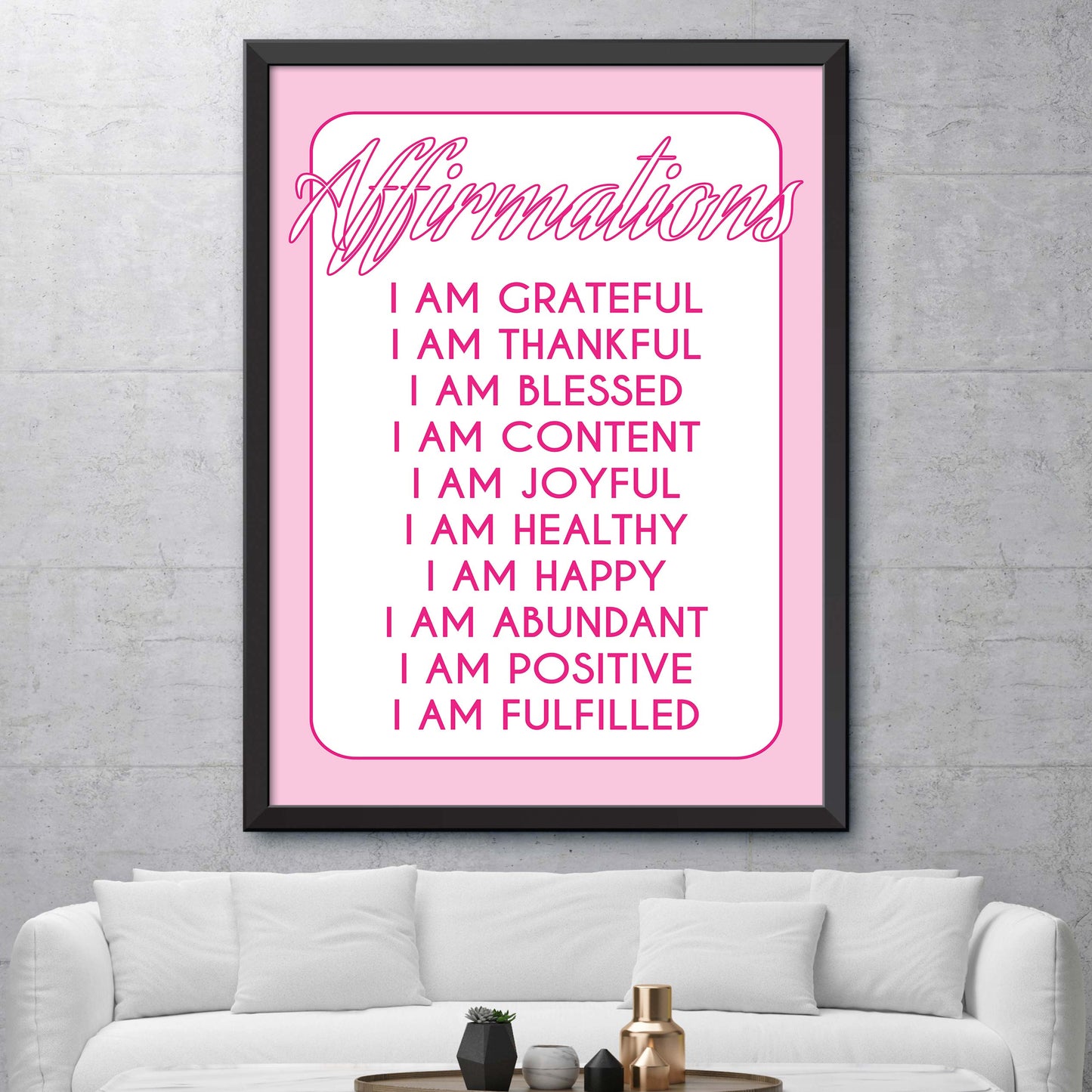 Afirmations I Am Grateful Poster