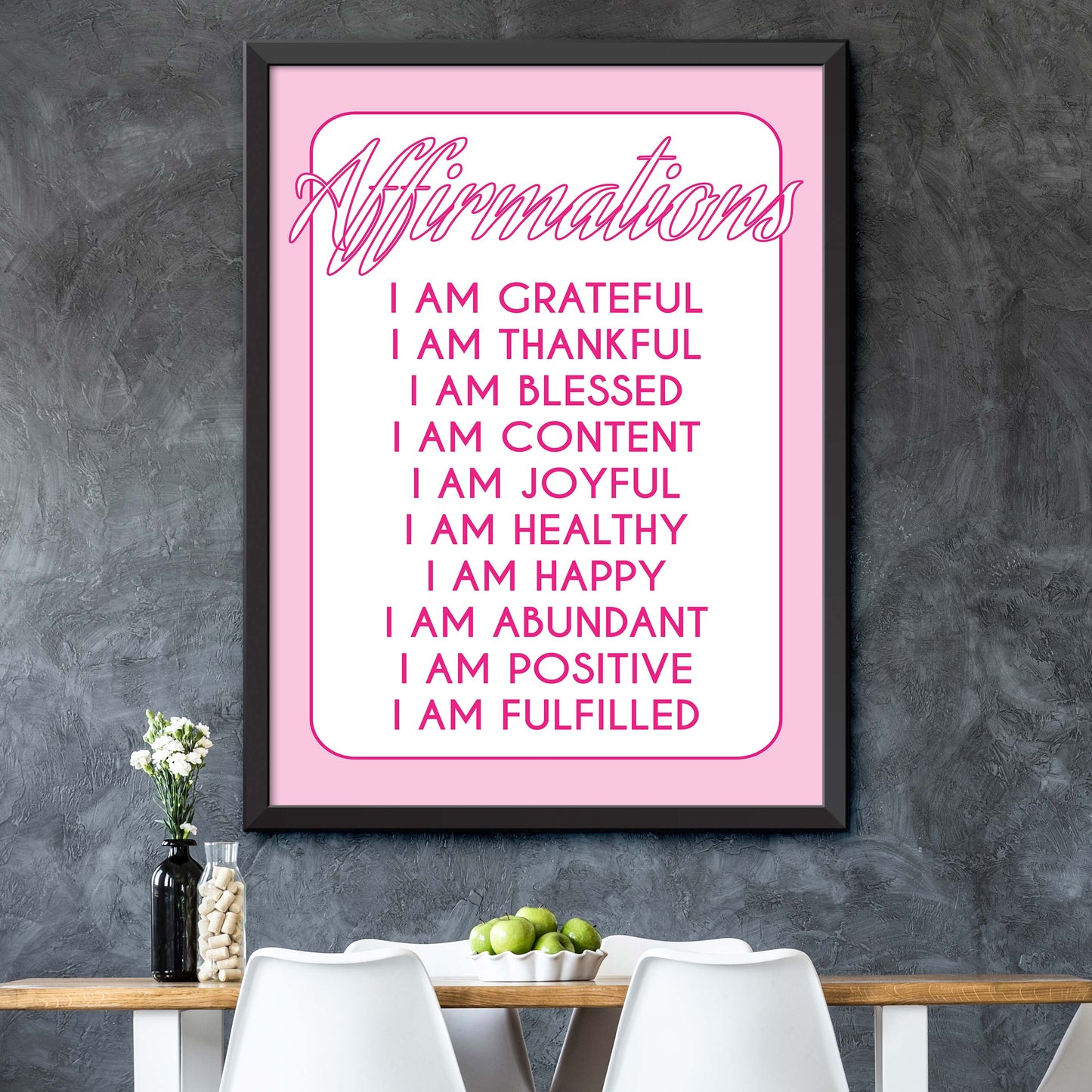 Afirmations I Am Grateful Poster