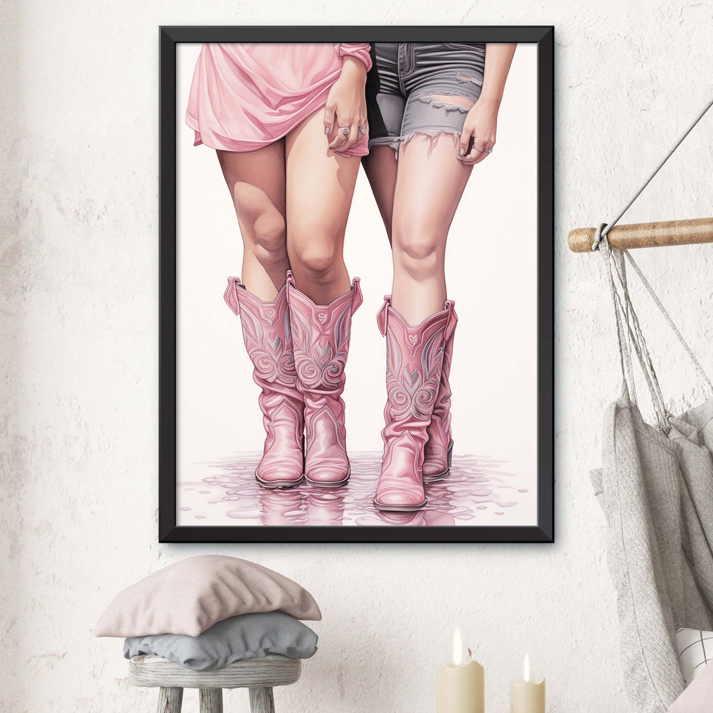 Pink Coastal Cowgirl Print