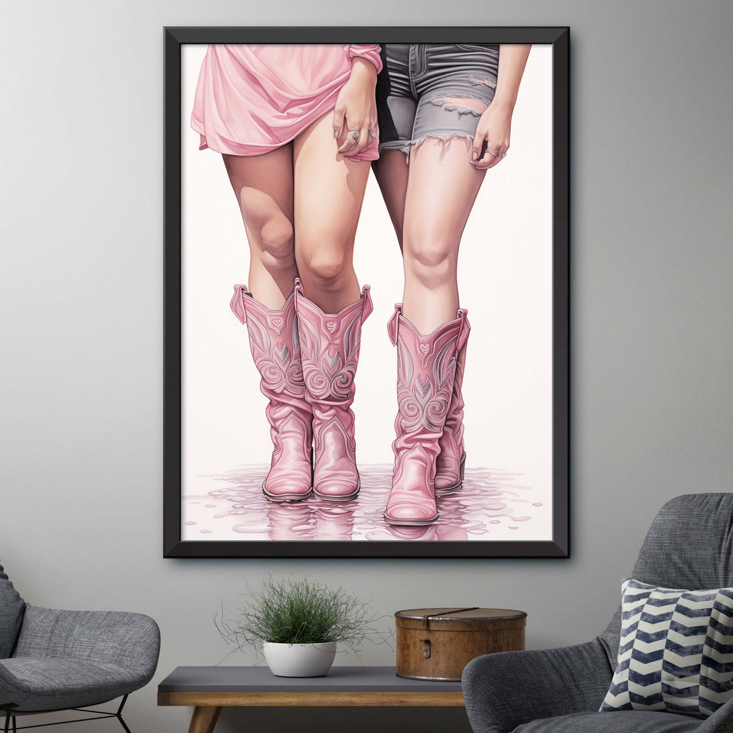 Pink Coastal Cowgirl Print