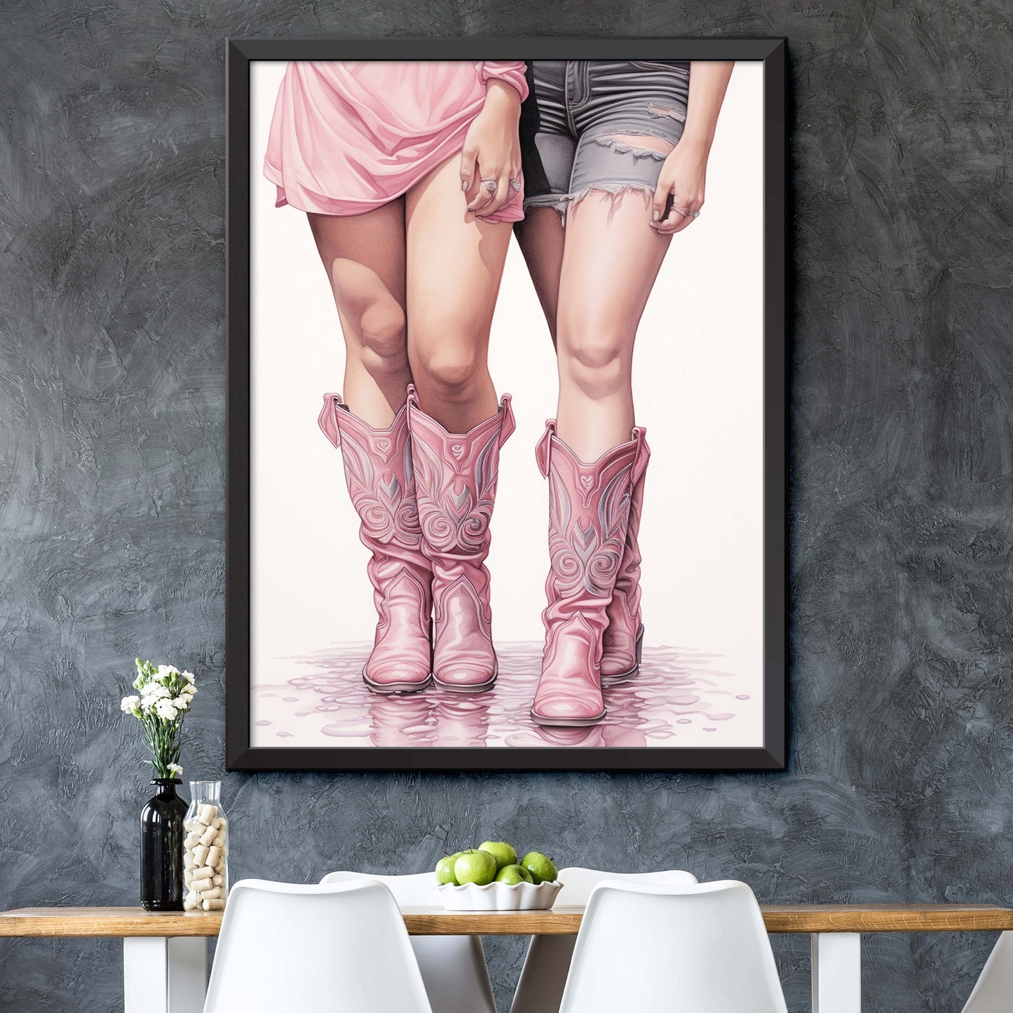 Pink Coastal Cowgirl Print