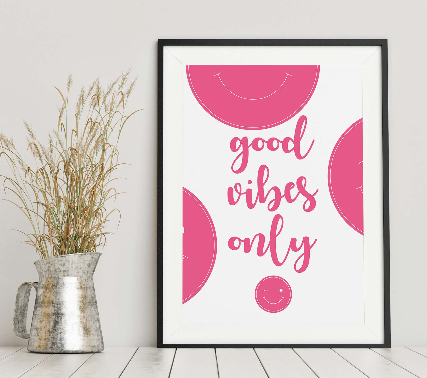 Pink Good Vibes Only Print