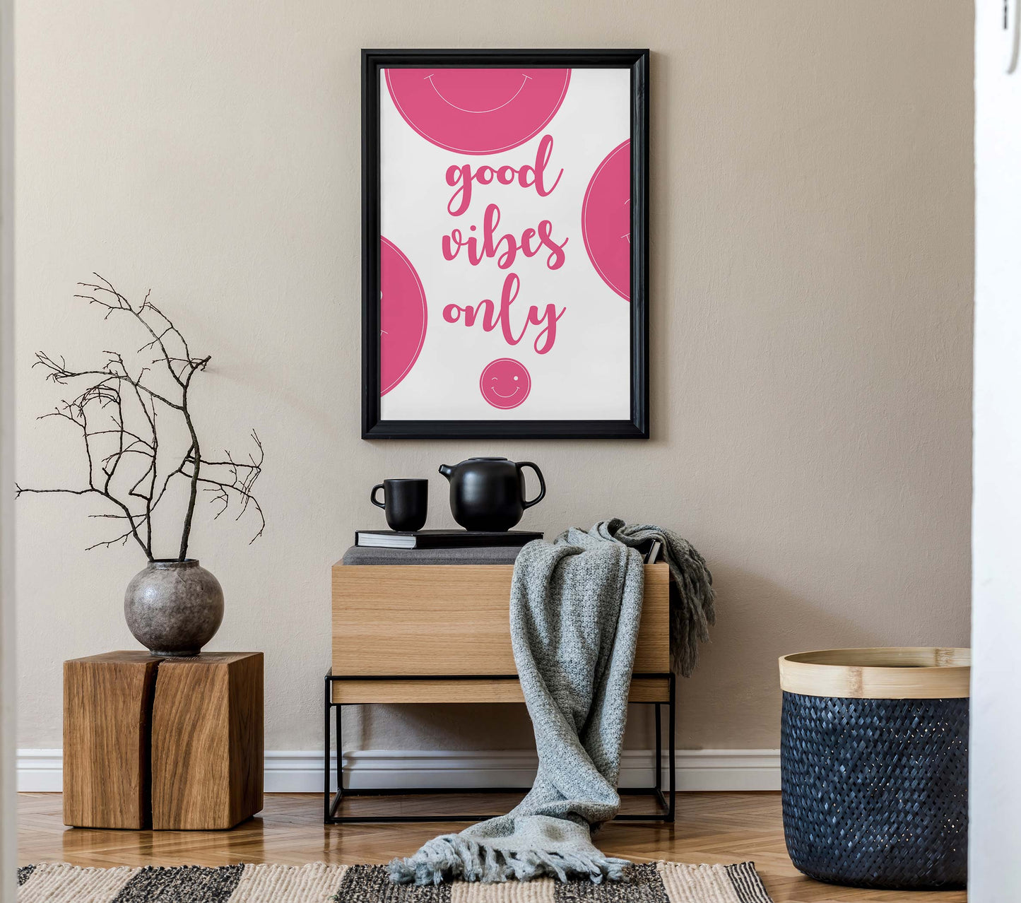 Pink Good Vibes Only Print