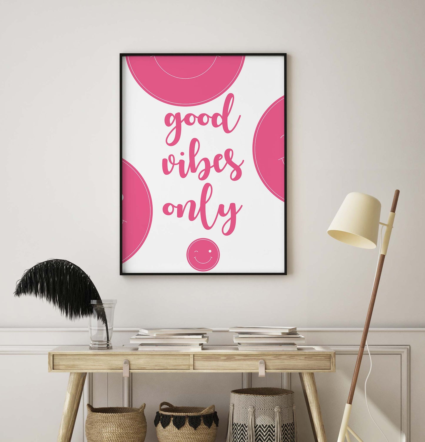 Pink Good Vibes Only Print