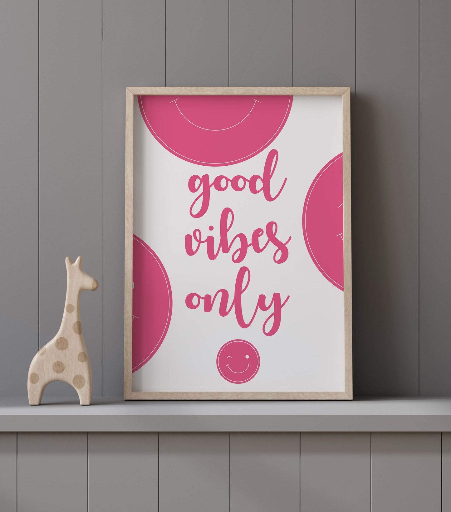 Pink Good Vibes Only Print