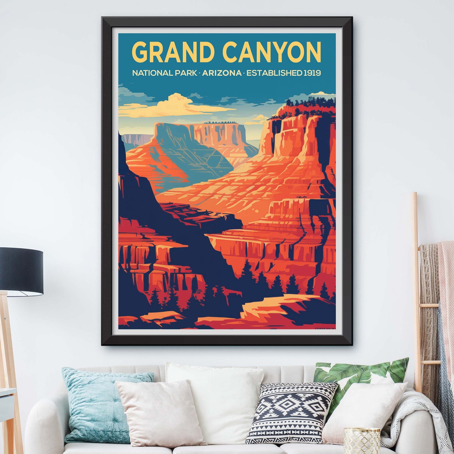 Grand Canyon Travel Print, Grand Canyon Poster Print, National Parks Wall Art