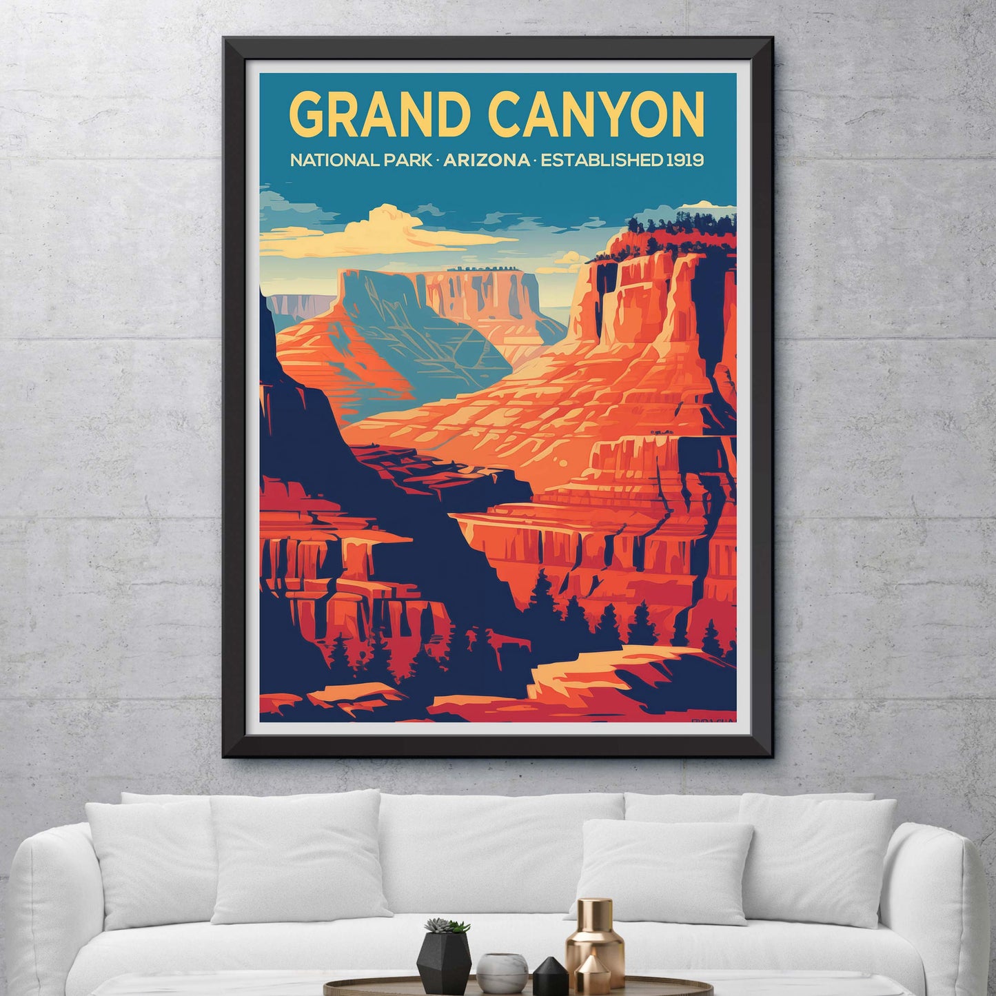 Grand Canyon Travel Print, Grand Canyon Poster Print, National Parks Wall Art