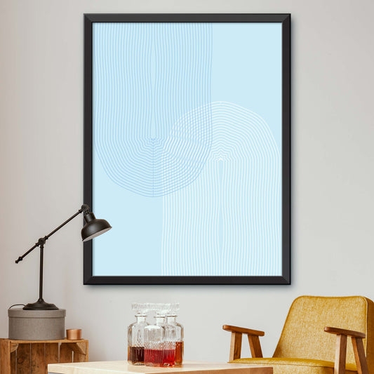 Blue Mid Century Poster