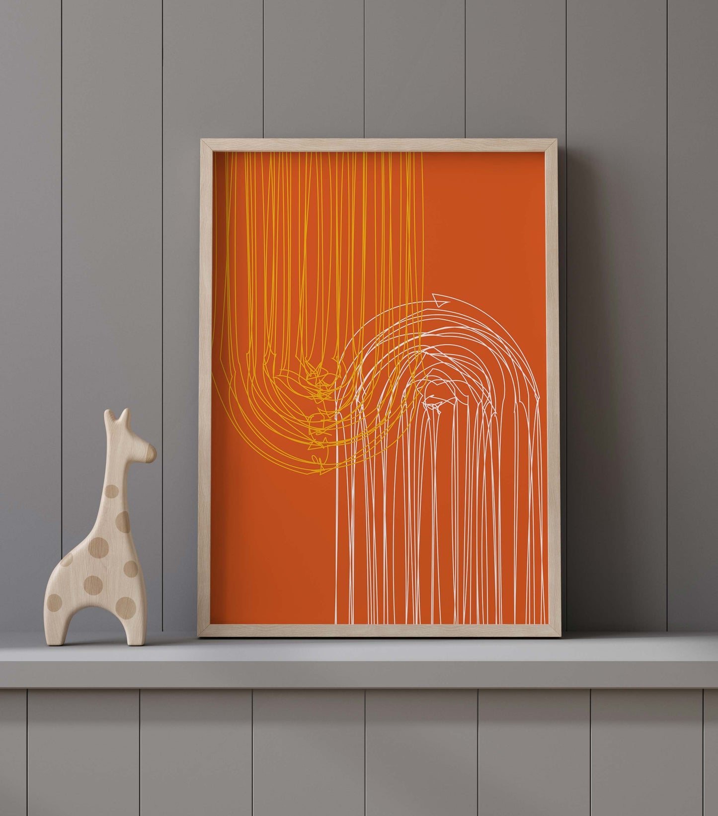 Orange Mid Century Poster