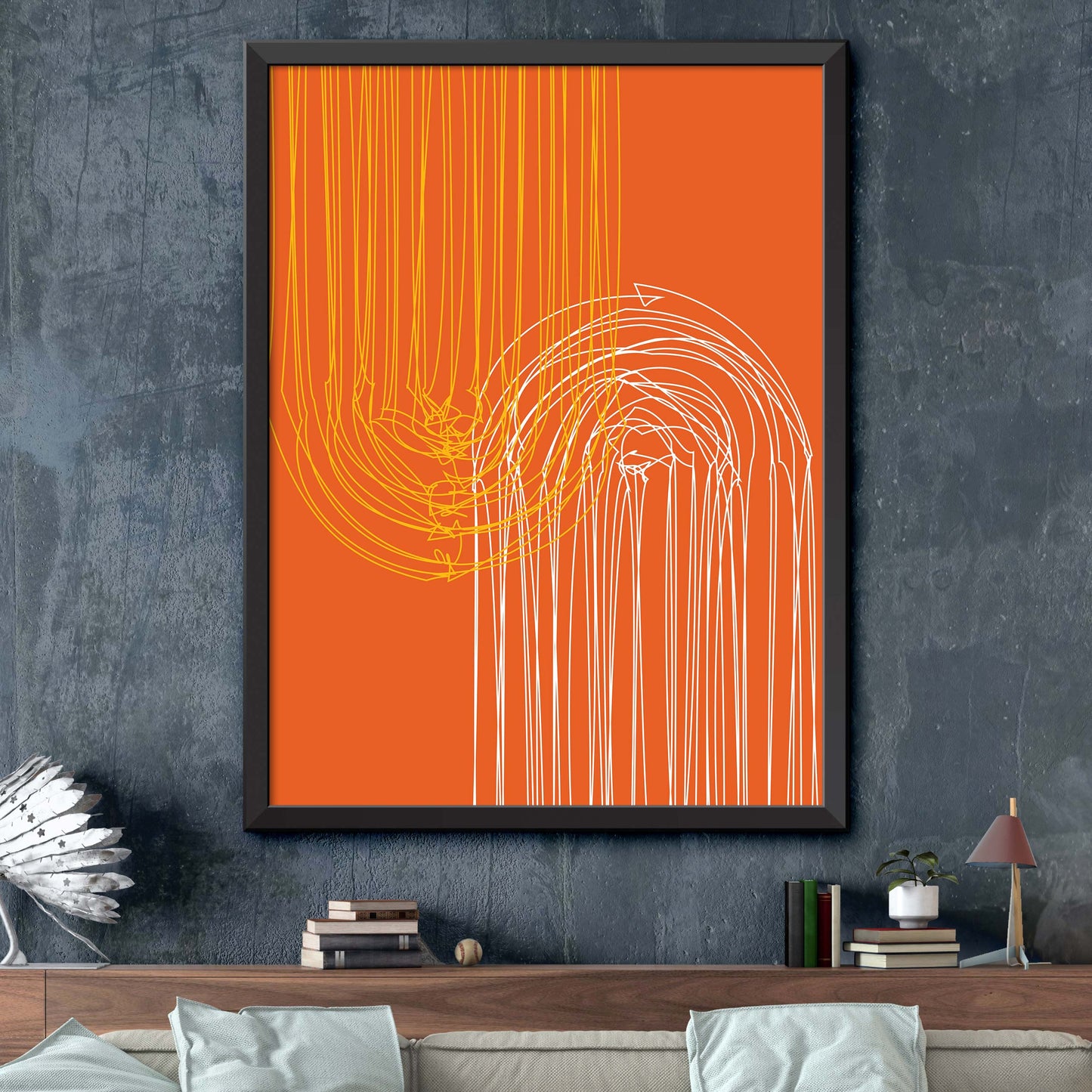 Orange Mid Century Poster