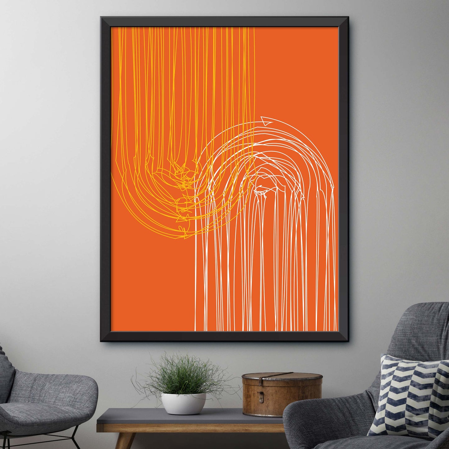 Orange Mid Century Poster