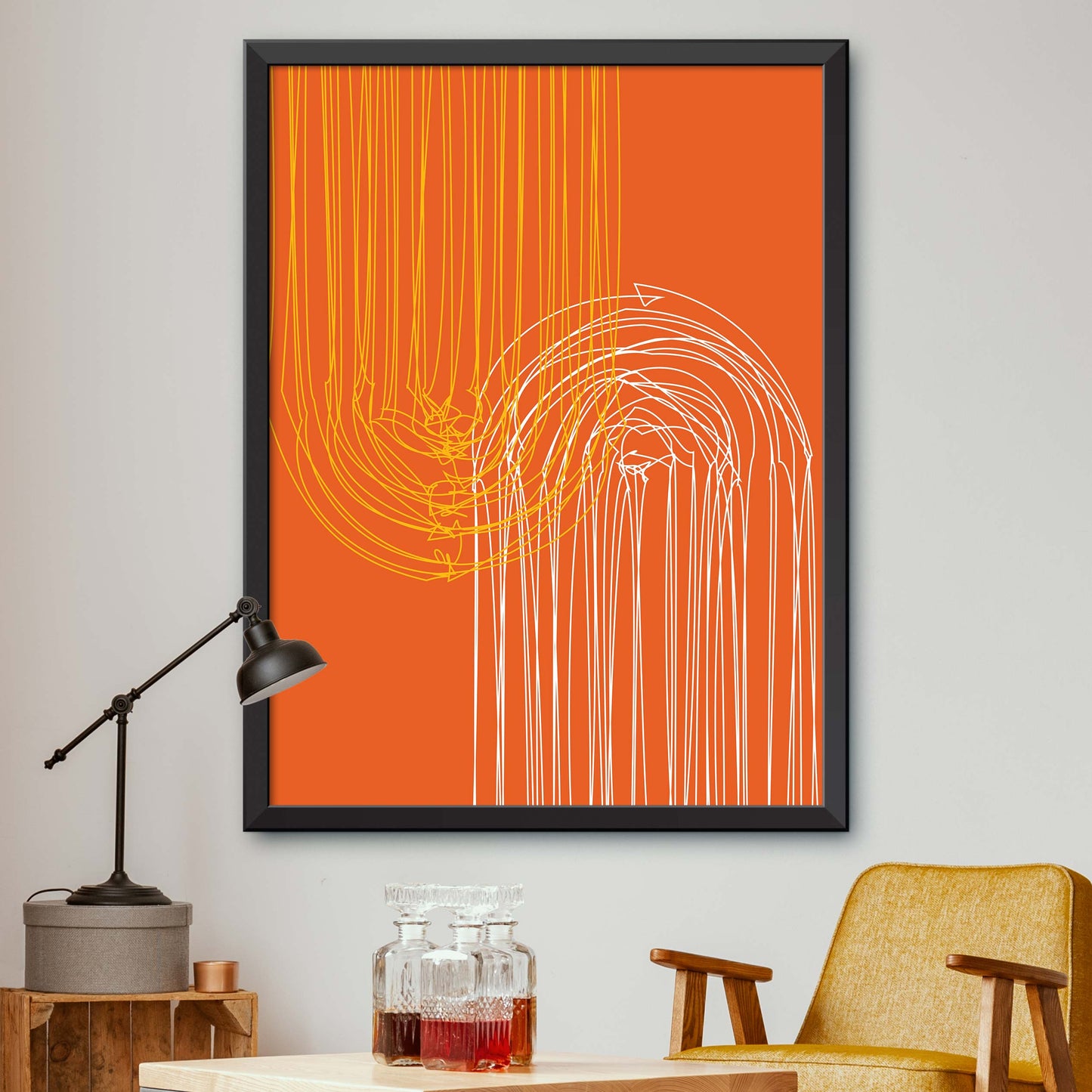 Orange Mid Century Poster