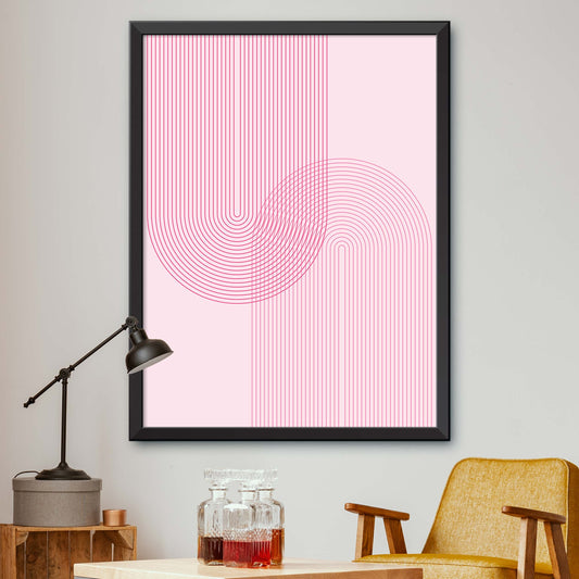 Pink Mid Century Print